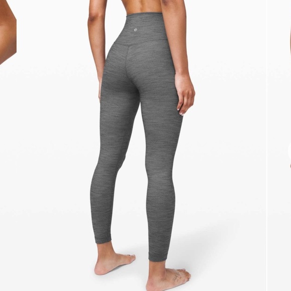 Lululemon Align Pant II 25" in Mini Heathered Herringbone Heathered Black White - Picture 2 of 7